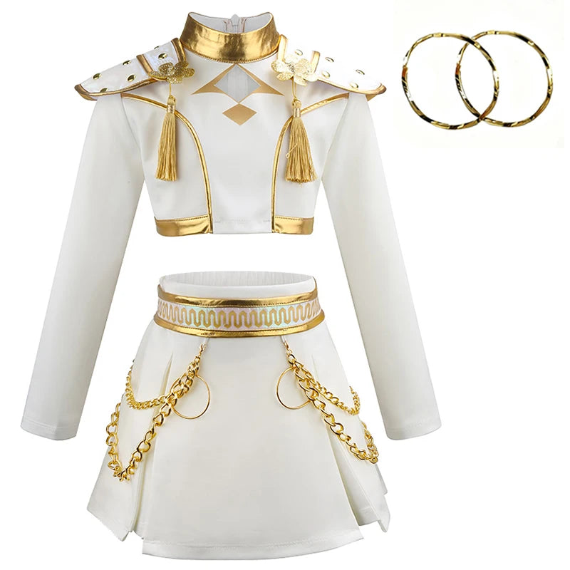 Girls Cosplay Costume Set 3PCS Kids Carnival Party Outfit