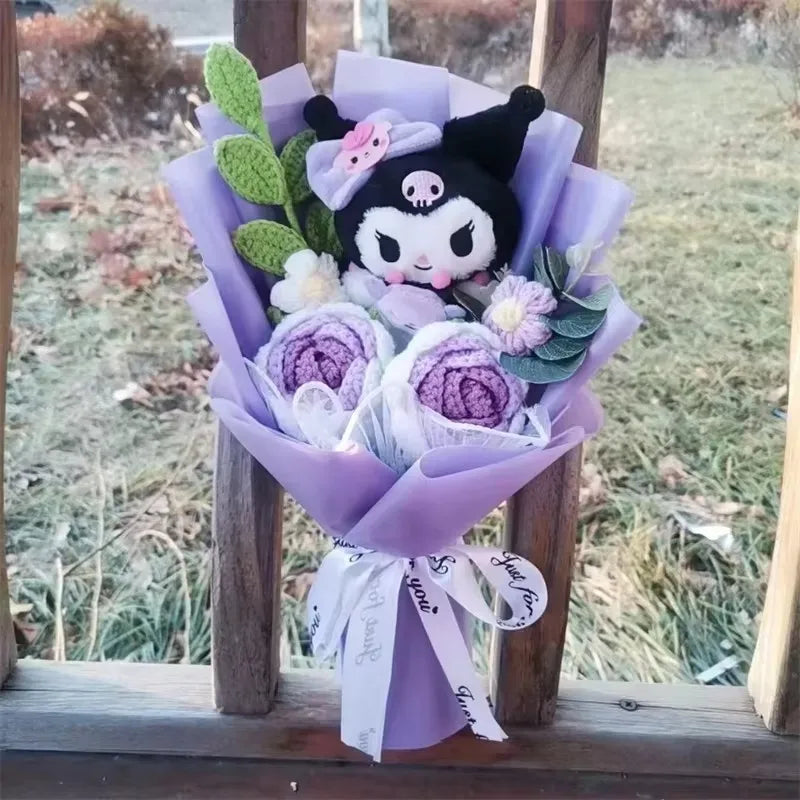 Plush Flower Bouquet with Rose Design