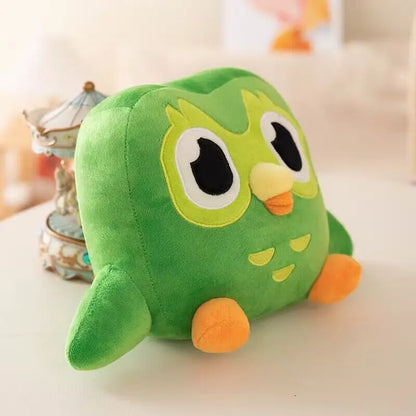 Green Owl Plush Toy – Cute Cartoon Owl Plushie Pillow 30cm