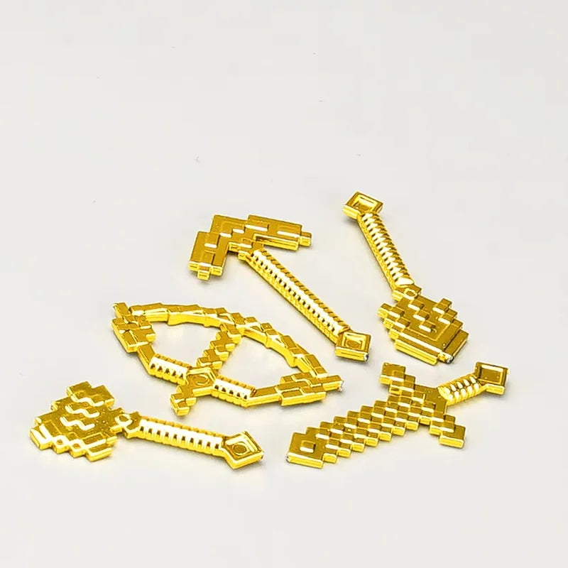 Mr Gold Building Block Figure Chrome Gold Minifigure