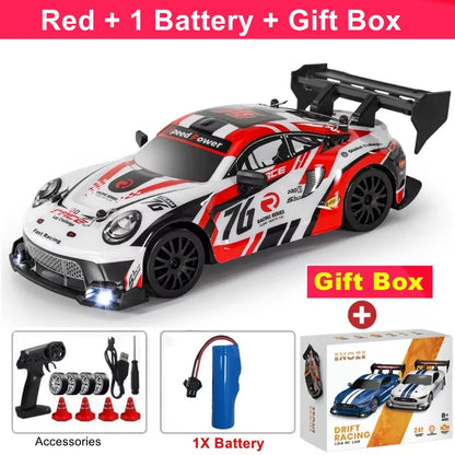1:24 4WD RC Drift Racing Car with LED Lights – High Speed Remote Control Car