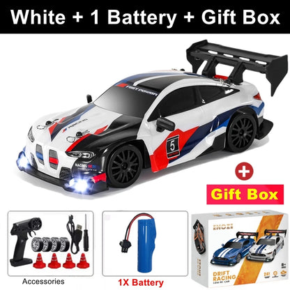 1:24 4WD RC Drift Racing Car with LED Lights – High Speed Remote Control Car