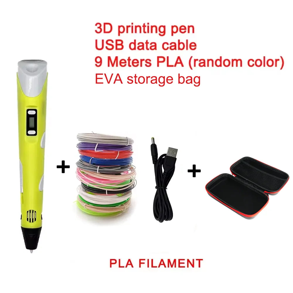 3D Printing Pen with PLA Filament for Creative Drawing