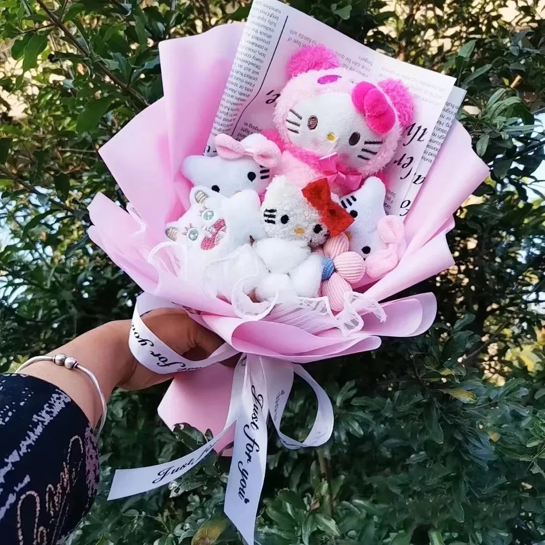 Plush Flower Bouquet with Rose Design