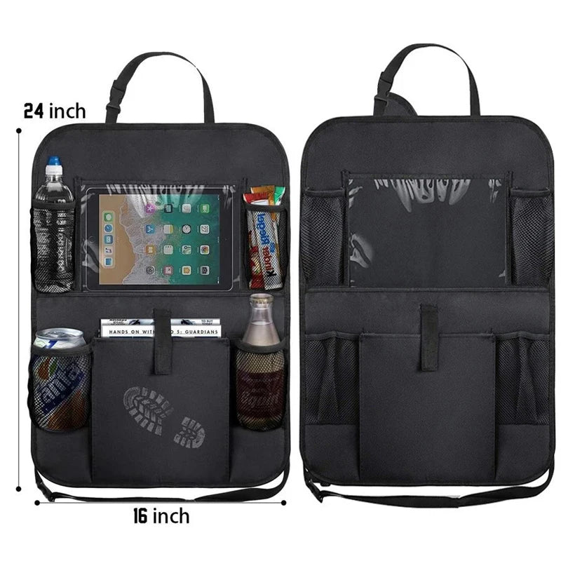 Car Backseat Organizer with Touch Screen Tablet Holder