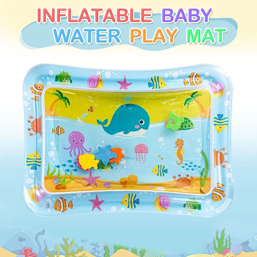 Baby Water Play Mat Inflatable PVC Tummy Time Activity Mat