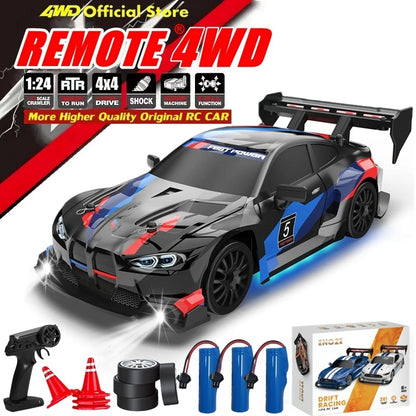 1:24 4WD RC Drift Racing Car with LED Lights – High Speed Remote Control Car