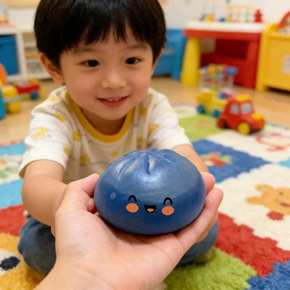 Dumpling Squeeze Toy – Soft Squishy Fidget Toy with Steamer