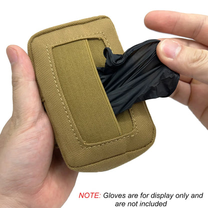Disposable Glove Pouch Nylon MOLLE Belt Carrier for EMT & Tactical Use
