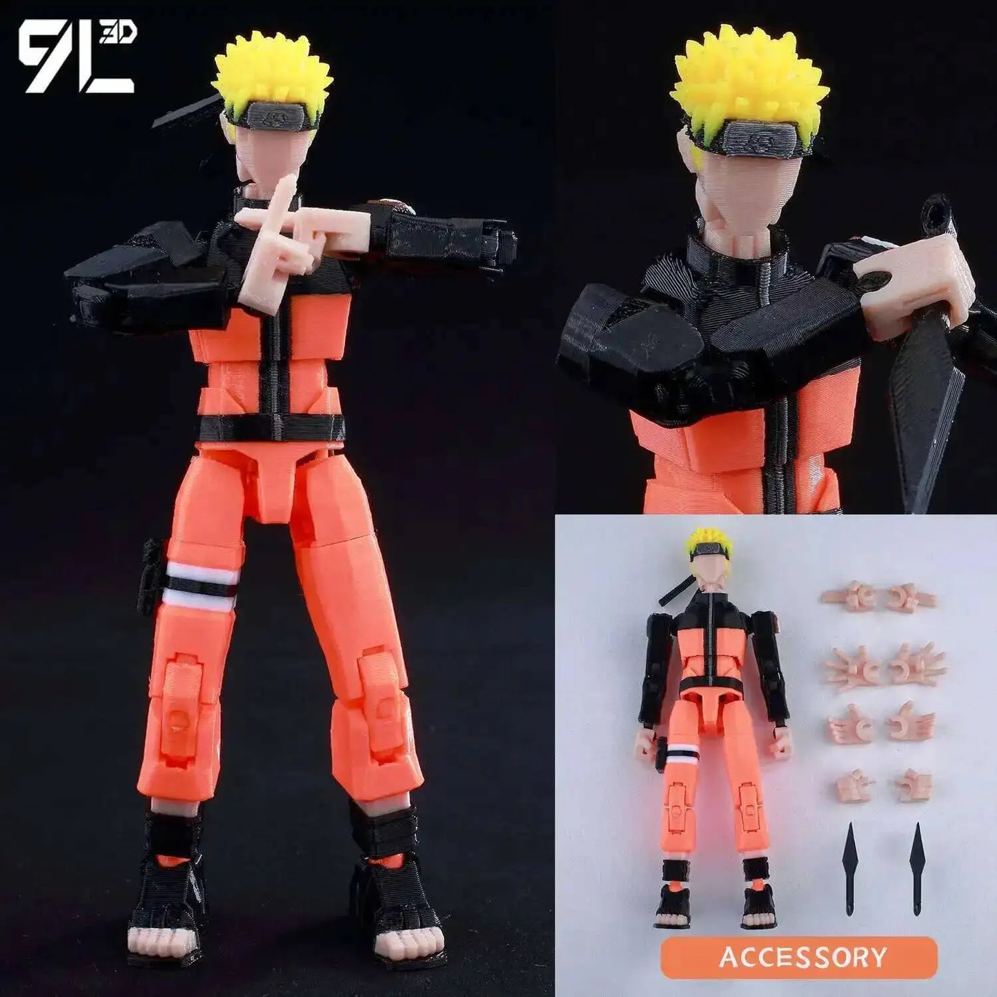 Poseable Anime Figure 3D Multi-Jointed Action Model Toy