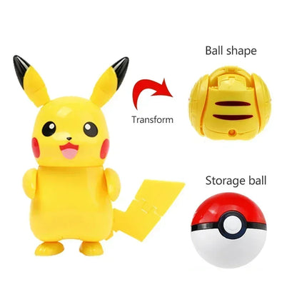 Pokémon Figure Toy Deform Poke ball Action Figure Set
