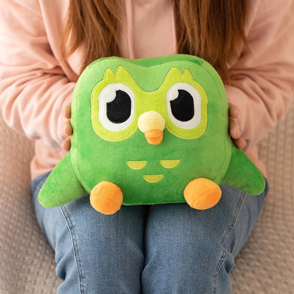 Green Owl Plush Toy – Cute Cartoon Owl Plushie Pillow 30cm