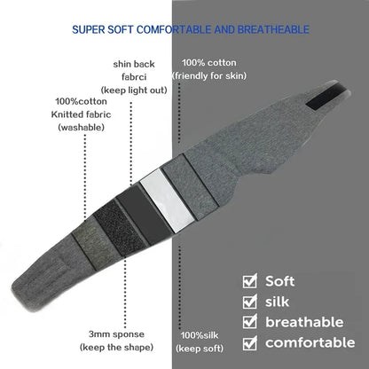 Blackout Sleep Mask – Cotton Eye Cover for Side Sleepers