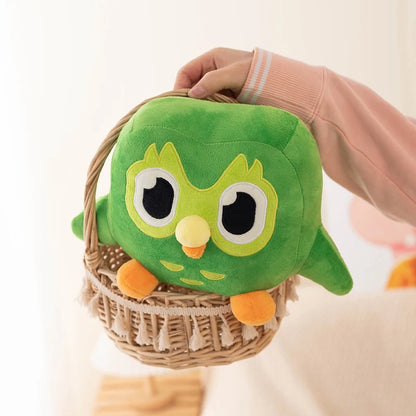 Green Owl Plush Toy – Cute Cartoon Owl Plushie Pillow 30cm