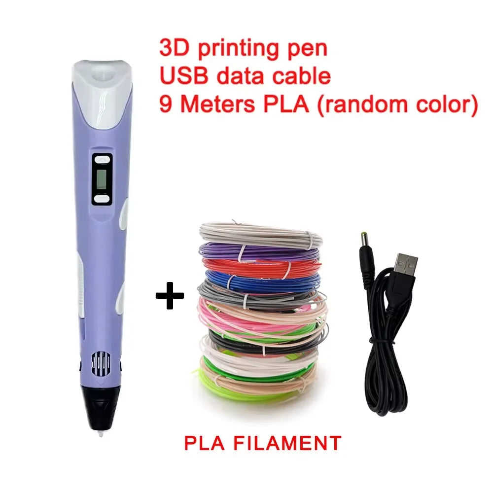 3D Printing Pen with PLA Filament for Creative Drawing