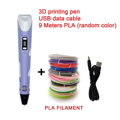 3D Printing Pen with PLA Filament for Creative Drawing